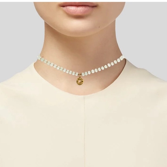 LEE BREVARD 18K GOLD SERPENTINE BEAD OLD MONEY NECKLACE LKNW EXCELLENT CONDITION - Picture 2 of 7